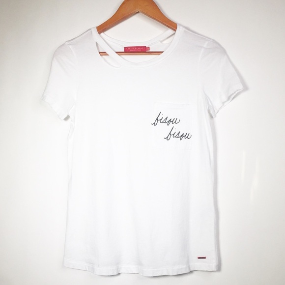 N:Philanthropy XS Distressed White Fisou Fisou Tee - Picture 1 of 5